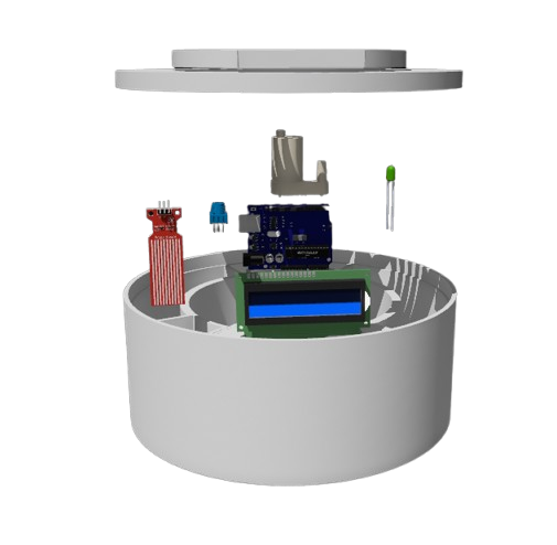 Dessous de pot connecté